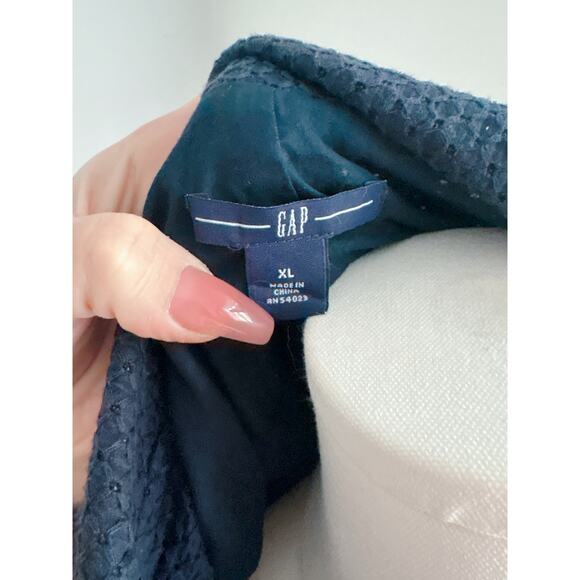 Gap Navy Eyelet Blazer Jacket Women’s XL Lightweight Business Casual Coat - Picture 10 of 10